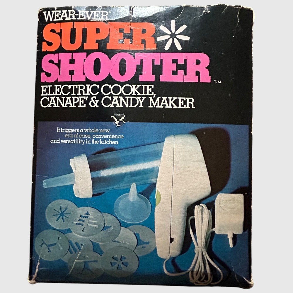 Vintage Wear-Ever Super Shooter Electric Cookie Canape Candy Maker PS-7204 Boxed